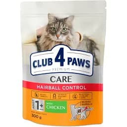 Сухий корм для котів Club 4 Paws з ефектом виведення шерсті 300 г
