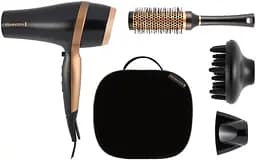 Фен Salon Smooth, 2100Вт, 3 режима, диффузор, расческа, кейс, иониз-я, холл. обдув, , черный Remington teh0017601