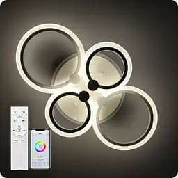 Люстра светодиодная 517 Light 3color с пультом 76 Вт Белый (02043)