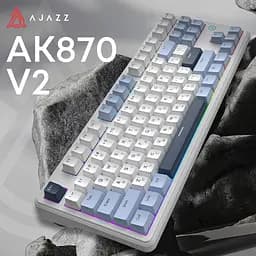 Клавіатура Ajazz AK870 V2 Flying Fish Switch White USB-C (AK870-V2-FF-BWB) - мініатюра 6