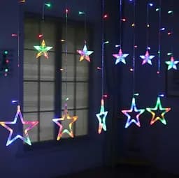 Гірлянда LED Technology світлодіодна штора зорепад 138 led 2.5 м ширина мульти колір - мініатюра 2