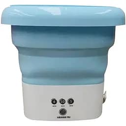 Пральна машина UKC портативна міні відро складане MA2000 White Blue (17477)