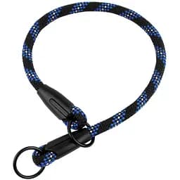 Нашийник-зашморг для собак Barksi Active світловідбивний 38х0.7 см чорно-блакитний