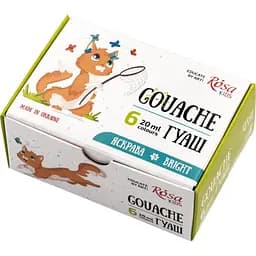 Набір гуашевих фарб Cats 6×20 мл Rosa Kids