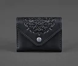 Кожаный кард-кейс 3.0 синий с мандалой