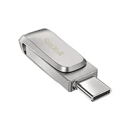 Накопичувач 64GB USB 3.1 Type-A + Type-C Dual Drive Luxe Срібний SanDisk teh0013427 - мініатюра 5