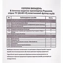 Медична аптечка для транспорту, відповідно до ТУ (02-001-П), пластиковий футляр - мініатюра 2