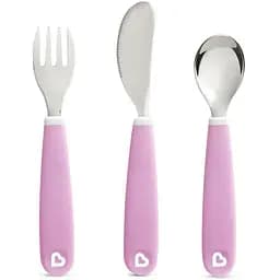 Набор Munchkin Splash: ложка, вилка и нож, фиолетовый (012110.04)