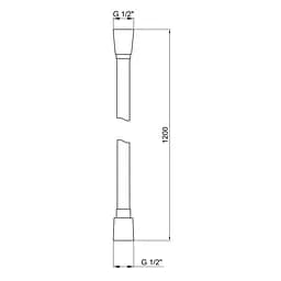 Шланг для душу Qtap Hadice PVC120B 1,20 м QTHADPVC120B - мініатюра 2