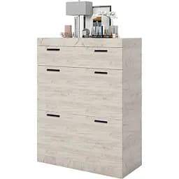 Тумба для взуття Еверест Соната ТО-800 80х38х106 см дуб крафт білий (EVR-2725)