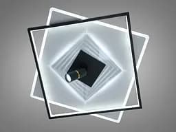 Стельова LED люстра Diasha 5535WH+BK dimmer від 12 до 18 кв.м. - мініатюра 3
