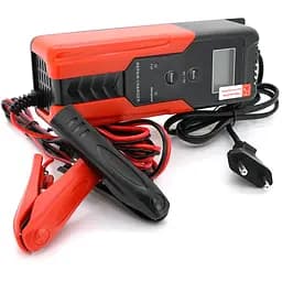 Автоматичний ЗП для акумулятора 6V/12V, R12, 100-240V, 0,45-10А, LCD, клеми (AGM/GEL/Lead)