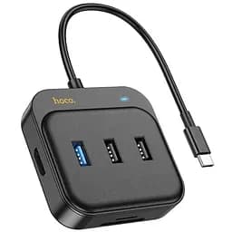 Конвертер хаб Hoco HB38 Easy link 7-in-1 Multiport адаптер (HDTV + SD / TF + Usb3.0 + Usb2.0x2 + PD 100 W) - мініатюра 3