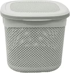 Корзина Ucsan Plastik Drop прямокутна сiрий металiк 15 л (166007.2) - мініатюра 2