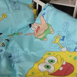 Комплект дитячої постільної білизни MirSon Kids Time Спанч Боб бязь 110x140 см (2200010253122)