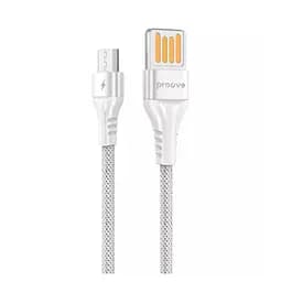 Кабель USB 2.0 AM - microUSB (5P), 1 м, білий, Proove "Double Way Weft", 2.4A (CCDW20001302)