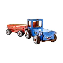 Дитячий дерев'яний 3D конструктор Трактор PuzzleOk Puz-00933 69 деталей - мініатюра 2