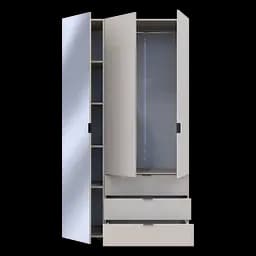 Шафа для одягу Doros Гелар Кашемір 2ДСП/Дзеркало 116.5х49.5х203.4 (80737655) - мініатюра 5