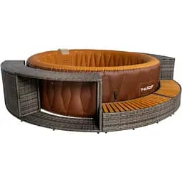 Джакузи-SPA надувная Thunder MOCHA 6-местная серая мебель из ротанга 8 шт. (MOCHA-FULL-GRAY)