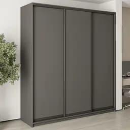 Шкаф-купе трехдверный MebelStar Стандарт BG 3ДСП 220x45x240 см Антрацит (MBS-8560)