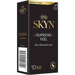 Презервативи Skyn Supreme Feel 10 шт ультратонкі, без латексу, з максимальним зволоженням