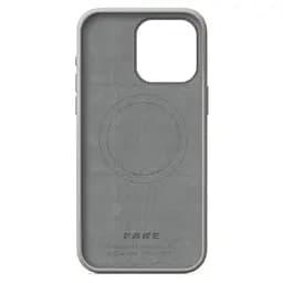 Кожаный чехол-панель для Apple iPhone 15 Pro Max, FAKE Leather Case, серый, искусственная кожа, премиум, противоударный, защита всего корпуса, с мягкой подкладкой, поддержка MagSafe и беспроводной зарядки, ArmorStandart (ARM76307) - мініатюра 2