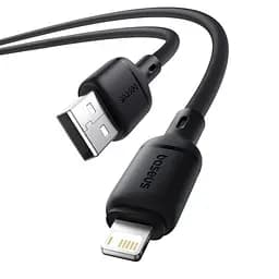 USB кабель Baseus Silky Series USB to Lightning 2.4A 2 м черный P10377702113-01