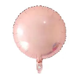 Шар воздушный фольгированный (55 см) Круглый розовый золото