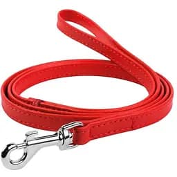 Повідець для собак Waudog Glamour шкіряний, червоний