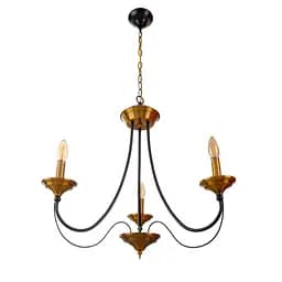 Люстра подвесная Brille свеча Е27 60W BK+DAB (BKL-727S/3)