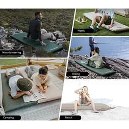 Килимок самонадувний Naturehike (CNK2450WS020) 10 см - одномісний - темно-зелений - мініатюра 7