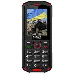 Телефон Sigma mobile X-treme Pa68 протиударний кнопковий чорно-червоний (4827798466520)
