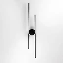 Настінний LED світильник білий з чорним Line F WM 30-800 BK