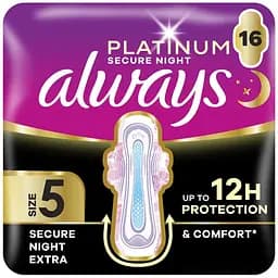 Гигиенические прокладки Always Platinum Secure Night Extra Размер 5 16 шт. (8700216452885)