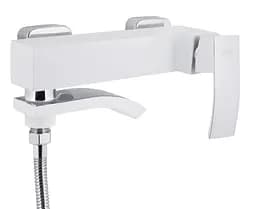 Змішувач для ванни Qtap Swan Cascada, Chrome/White (k35) з душовим гарнітуром QTSWA260CRW45569 - мініатюра 4