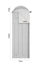 Спальник Naturehike L250 (NH21MSD07) +9°C - з капюшоном - правий - сірий - мініатюра 2