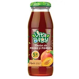 Нектар Vita Baby сливово-персиковий, з м'якоттю та цукром, 175 мл