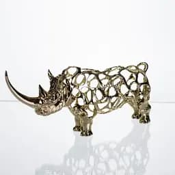 Декоративна фігурка Yiwu Rhinoceros 23х6х10 см металева статуетка колекційна для дому декор на камін HP-7-22