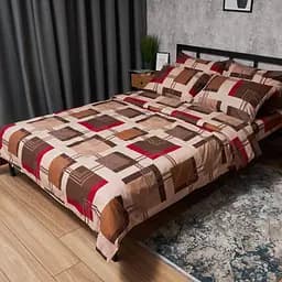 Комплект постільної білизни Moon&Star Бязь Gold Люкс Retro Geometry King Size 220x240 наволочки 4х70х70