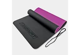 Коврик для йоги и фитнеса EasyFit TPE+TC 6 мм двухслойный черный-фиолетовый (EF-1924-BV)