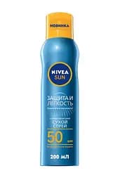 Сонцезахисний сухий спрей Nivea Sun Захист і легкість, SPF 50, 200 мл