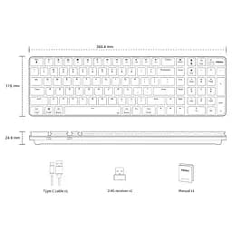 Клавіатура бездротова механічна Xiaomi MiiiW K10 Ultra-Slim PRO (MWWMKP01) - мініатюра 9