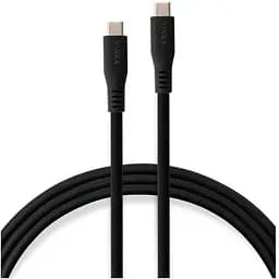 Дата кабель USB-C to USB-C 1.2m UBS3.2 Gen2 10G 100W Chip Silicon Black Vinga (VCPDCCC31012SB)