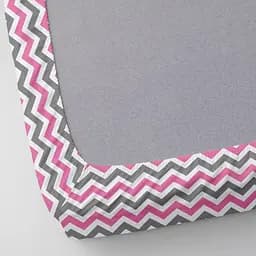 Набір простирадл на резинці Cosas Pink Zigzag & Dots 60х120х12 см (SetSheet_ZigPinkGrey_DropWGrey_120x60) - мініатюра 8