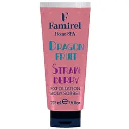 Сорбет-скраб для душу Famirel Spa Exfoliant Body Sorbet Dragon Fruit & Strawberry Пітахая і полуниця 225 мл