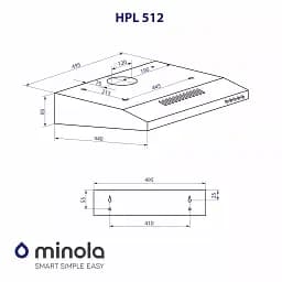 Витяжка плоска Minola HPL 512 BL - мініатюра 11