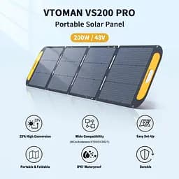 Сонячна панель Vtoman 200W Pro 48V IP67 MC-4/Anderson/XT60/DC5521 (VS200 Pro) - мініатюра 8