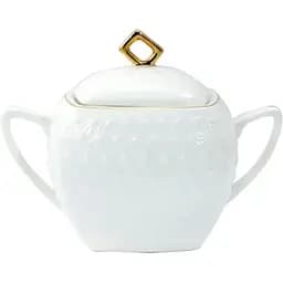 Цукорниця Interos Снігова Королева з кришкою порцелянова квадратна 500 мл біла 932511-А