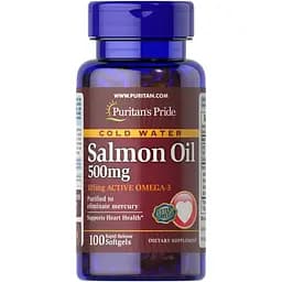 Олія лосося Puritans Pride Salmon Oil 500 mg 100 caps