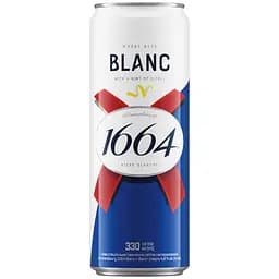Упаковка пива Kronenbourg 1664 Blanc світле 4.8% 7.92 л (0.33 л х 24 шт.) з/б - мініатюра 2